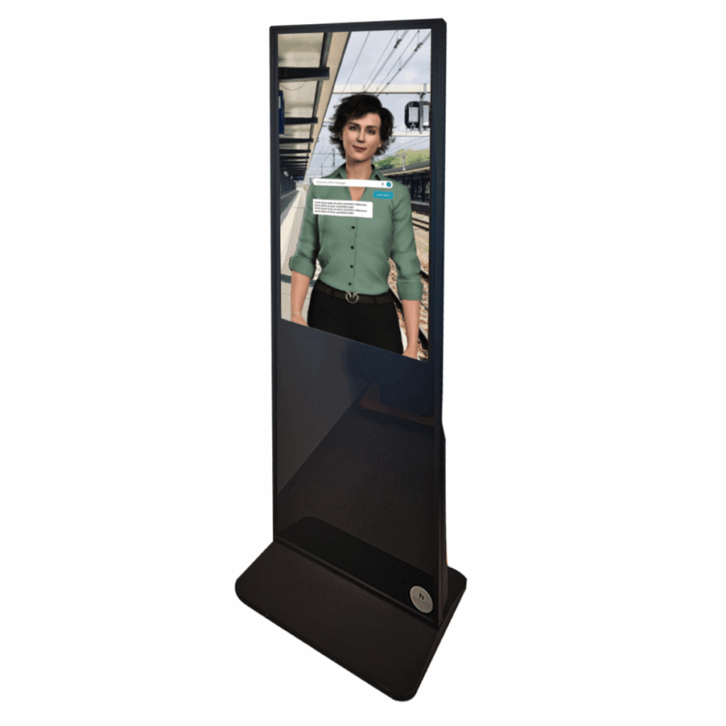 Accueil digital 24/7 sur borne tactile interactive
